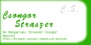 csongor straszer business card